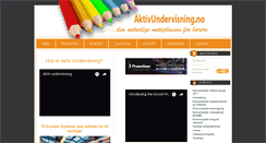 Desktop Screenshot of aktivundervisning.no